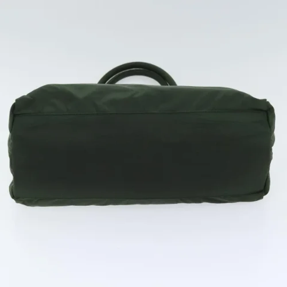 Prada Vintage Pre-owned Nylon handbags Green Dames