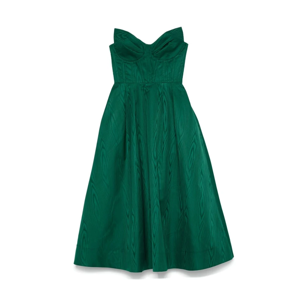 Rebecca Vallance Smaragdgroene Strapless Jurk met Zakken Green Dames