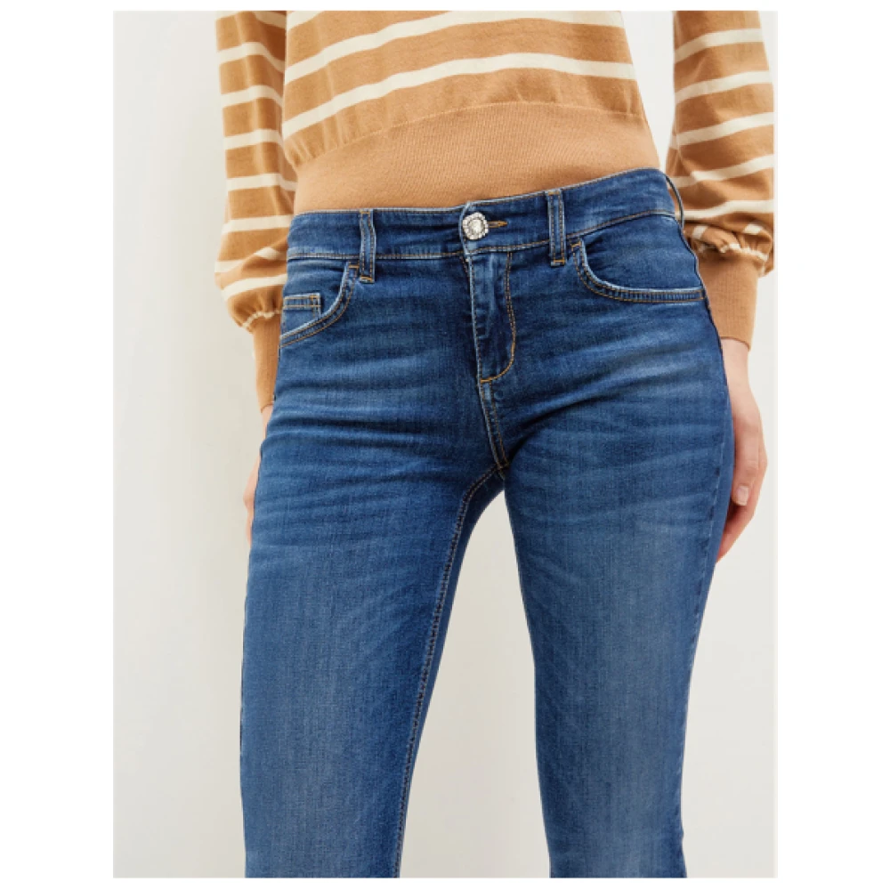 Liu Jo Medium Rise Flare Jeans Blue Dames