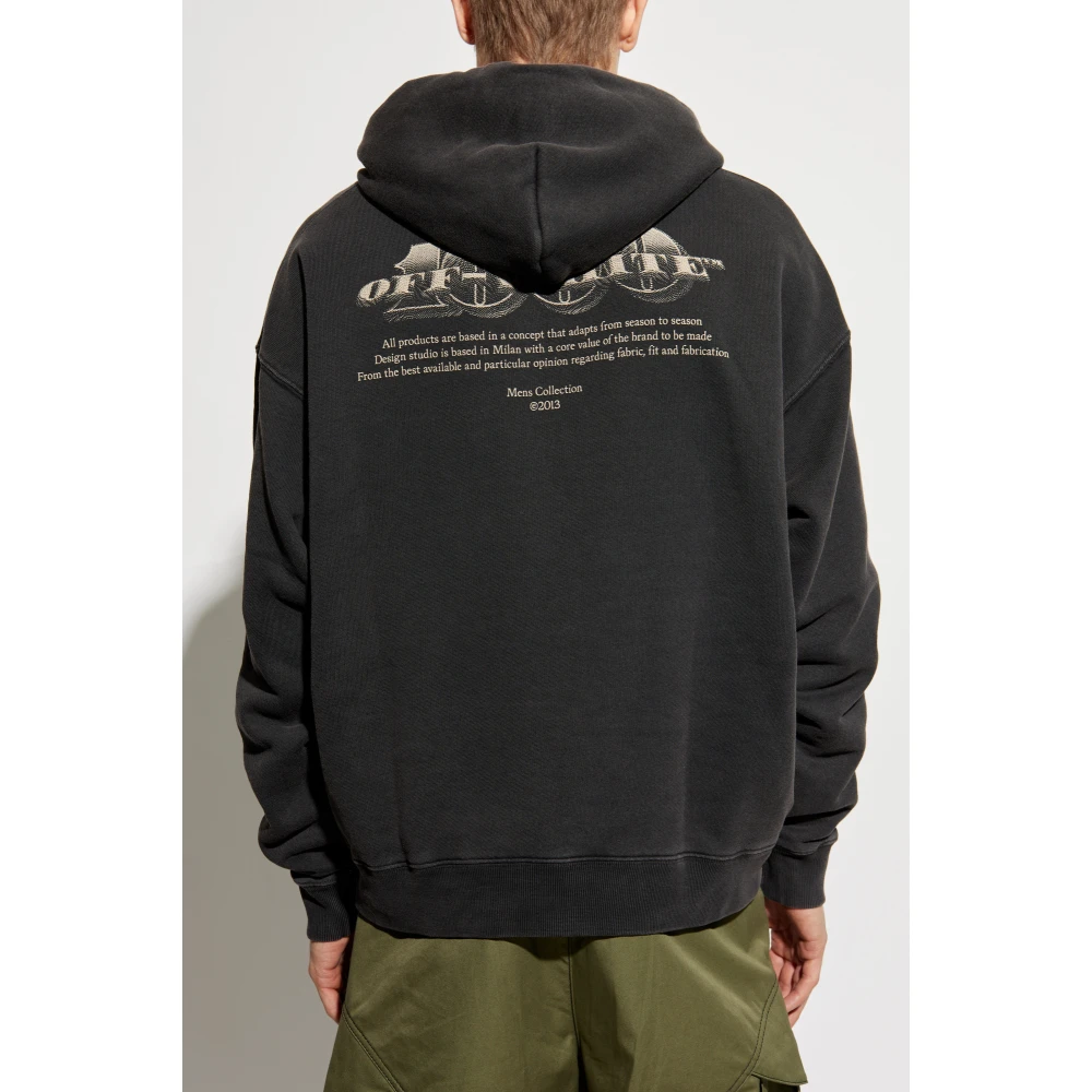 Off White Bedrukte Sweatshirt Gray Heren