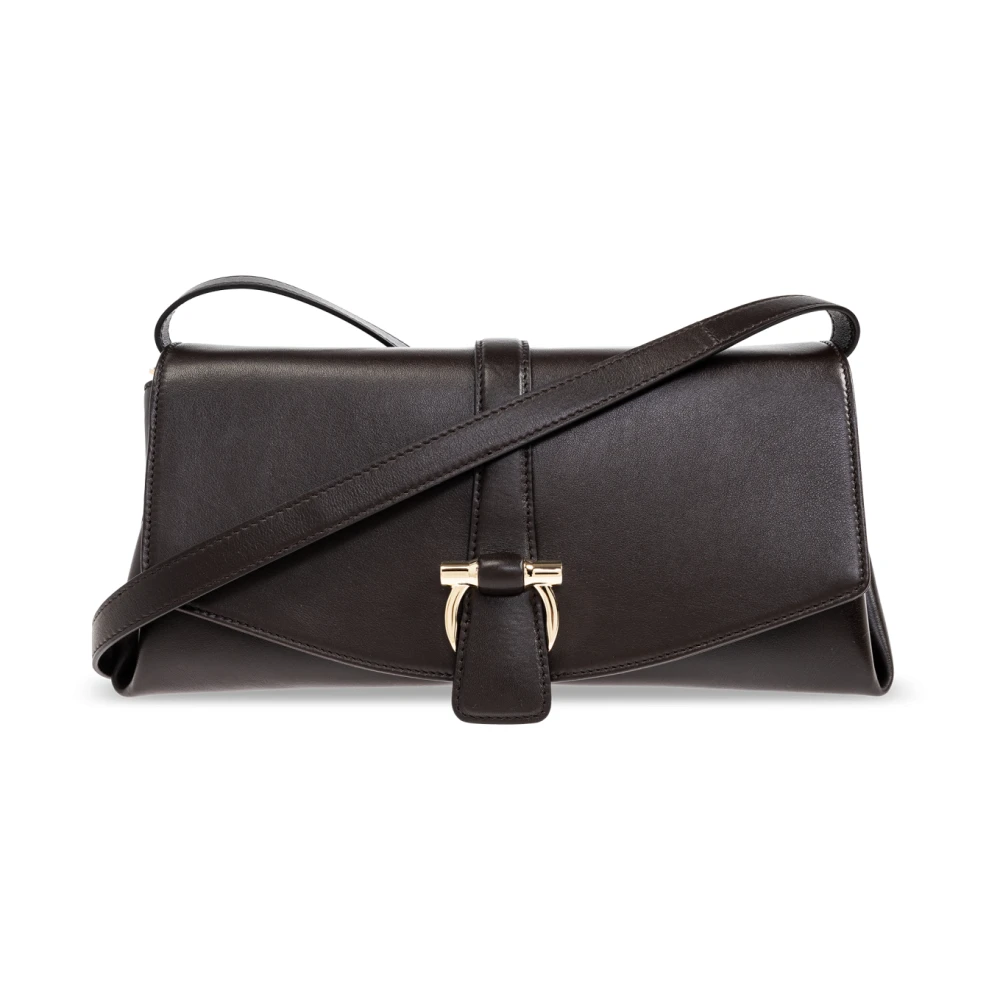 Salvatore Ferragamo Leren schoudertas Brown Dames