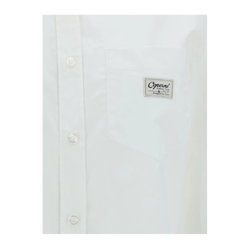 Coperni Klassieke Kraag Katoenen Overhemd White Dames