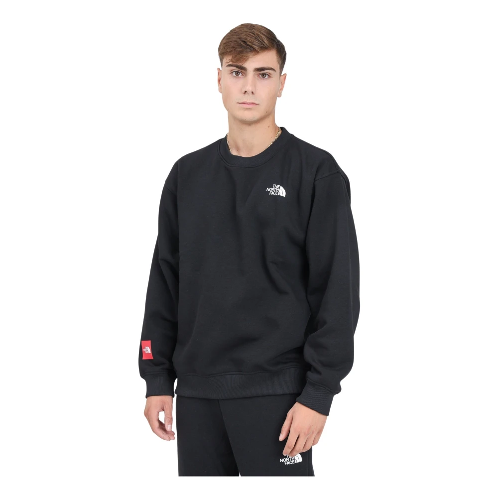 The North Face Zwarte Crewneck Sweater Axys Herfst Winter Black Heren