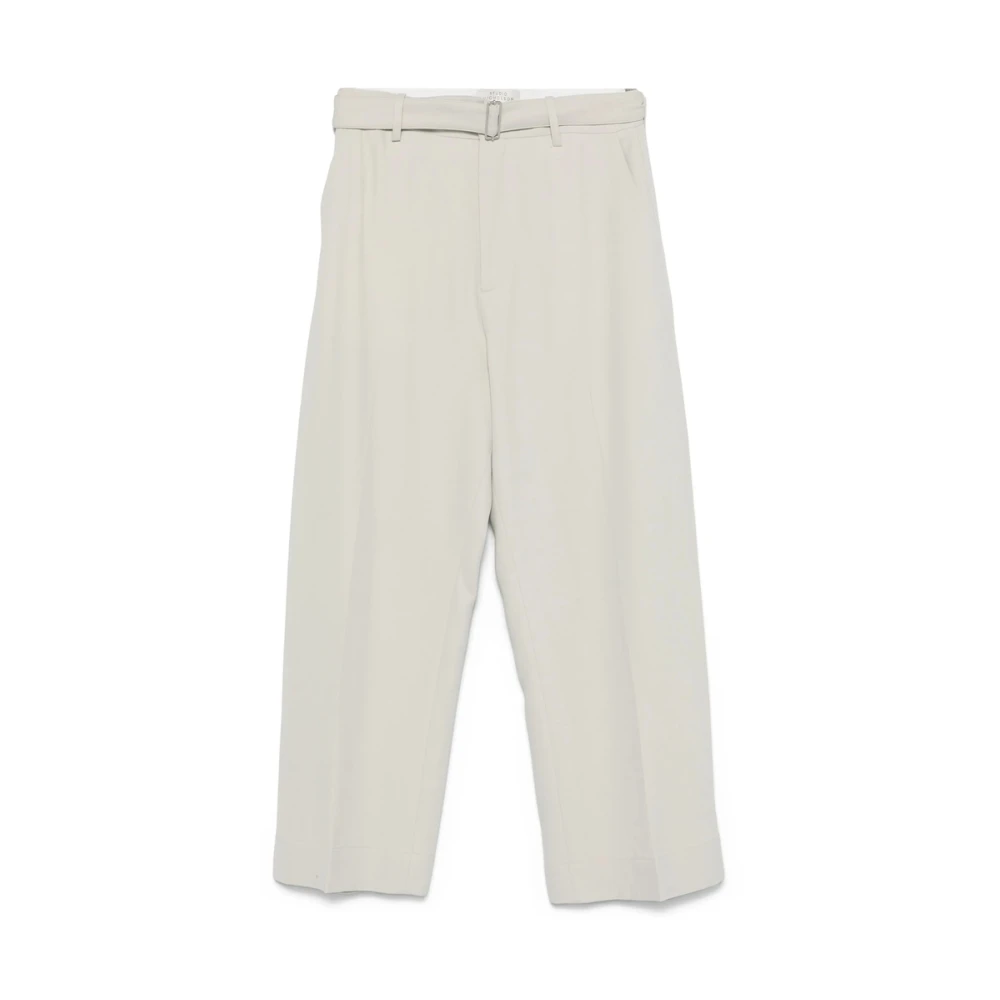 Studio Nicholson Beige Riem Taille Knoopbroek Beige Heren