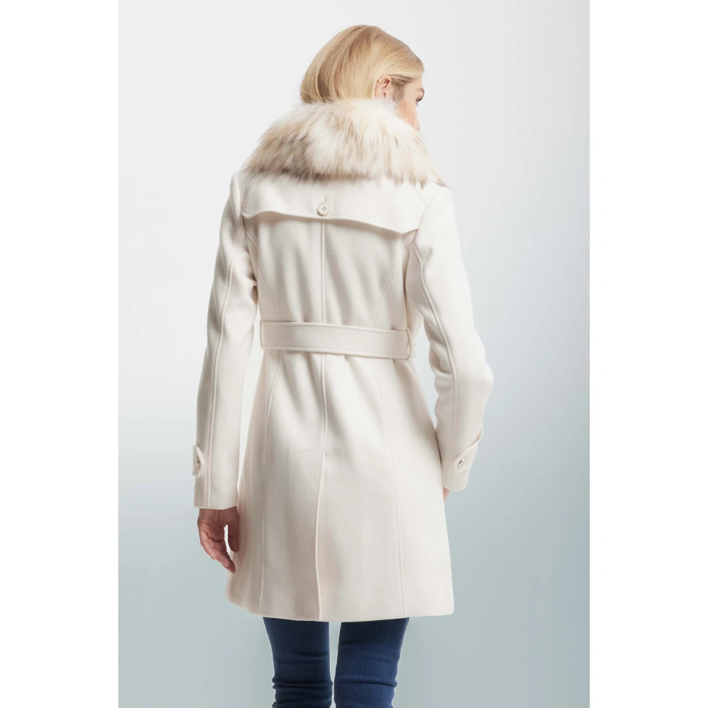 Kocca Jas met bontkraag Beige Dames
