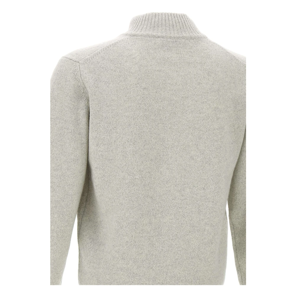 Filippo De Laurentiis Wol Kasjmier Blouson Sweater Beige Heren