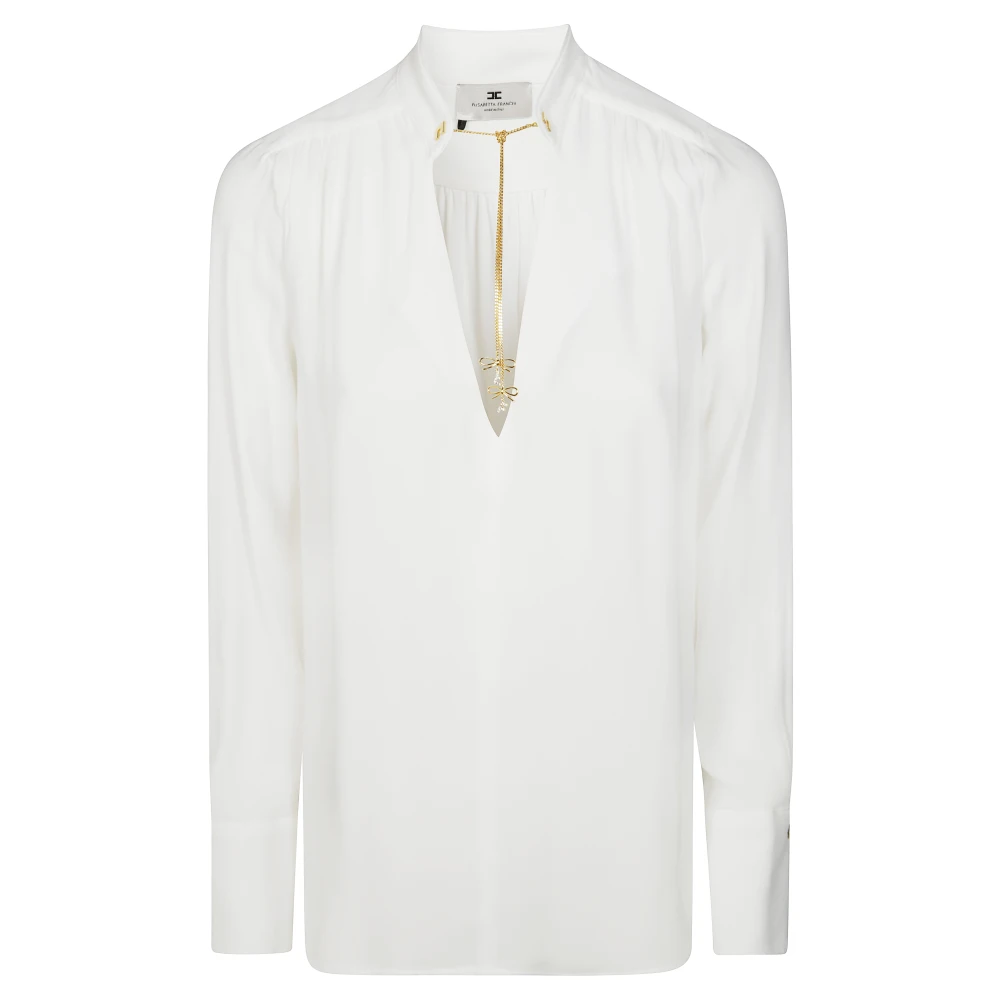 Elisabetta Franchi Stijlvolle Blouse voor Vrouwen White Dames