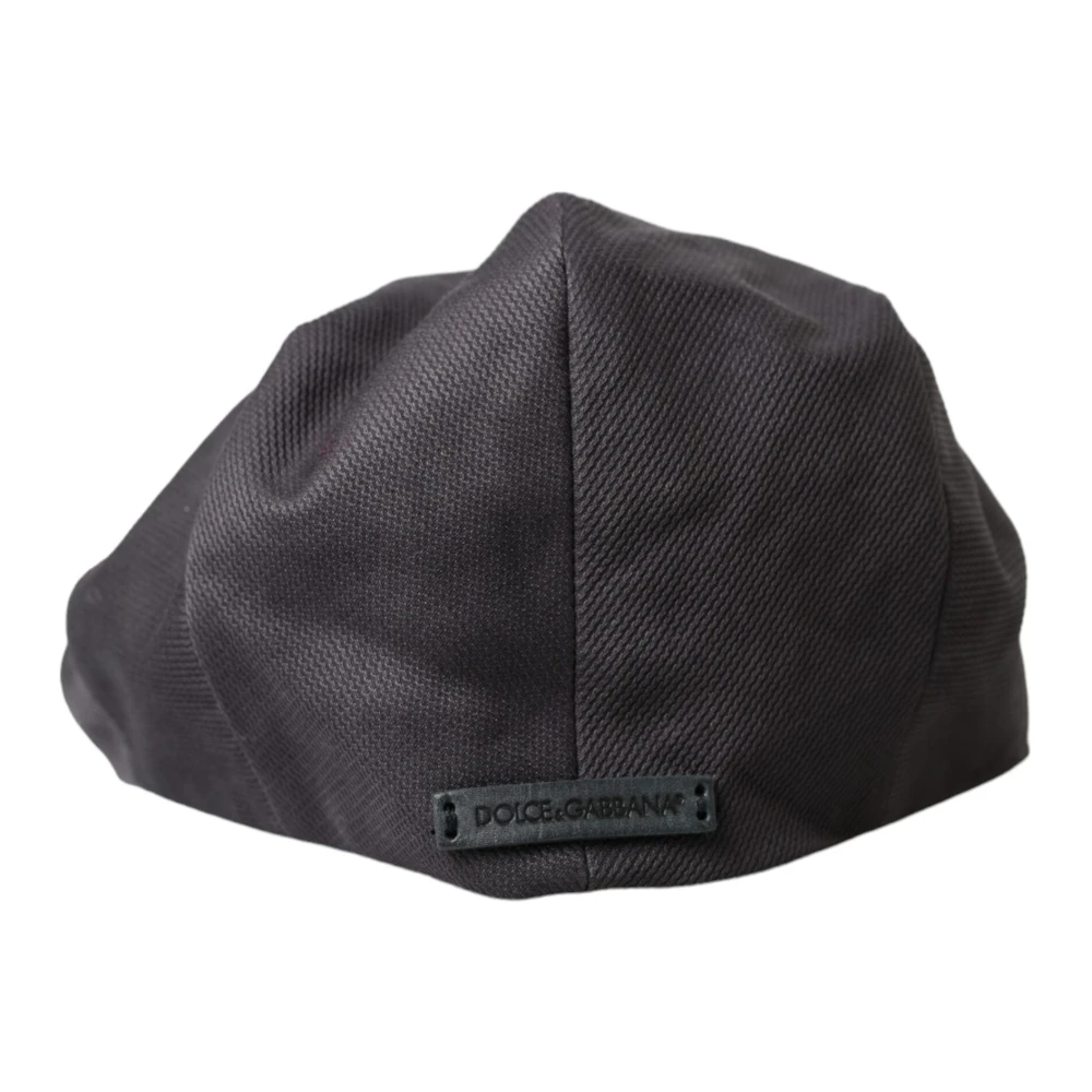 Dolce & Gabbana Grijze Katoenen Newsboy Cap Gray Heren