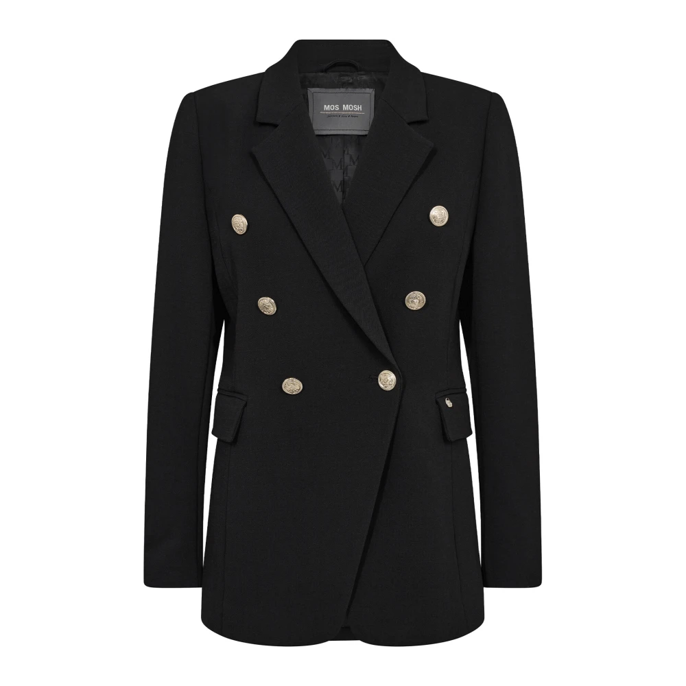 MOS MOSH Klassieke Blazer met Zakken Black Dames