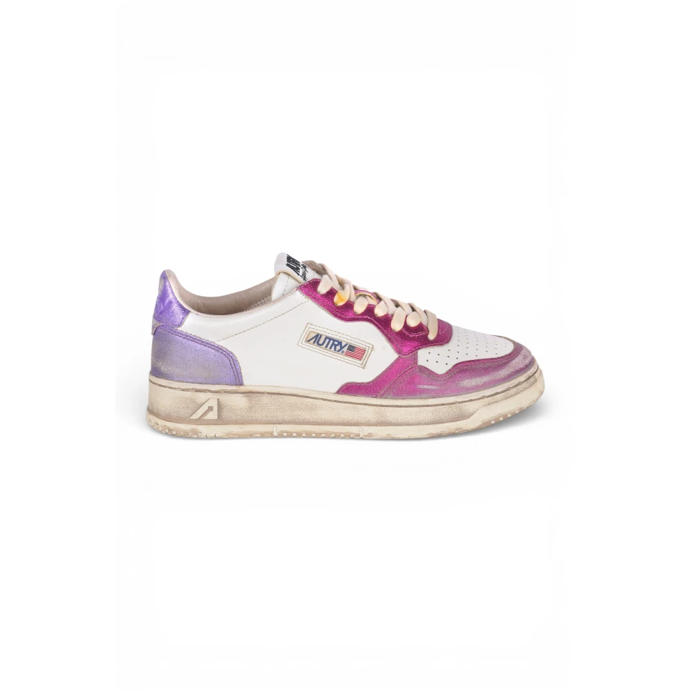 Autry Super Vintage Low Metallic Leather Dames Schoenen Veelkleurig Multicolor