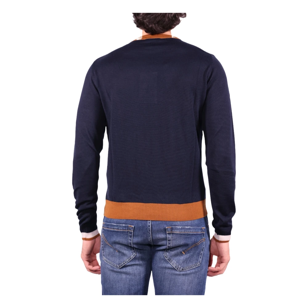 Manuel Ritz Blauwe Wollen Trui Blue Heren