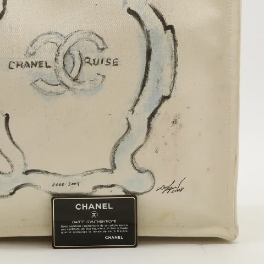 Chanel Vintage Pre-owned Canvas chanel-bags White Dames