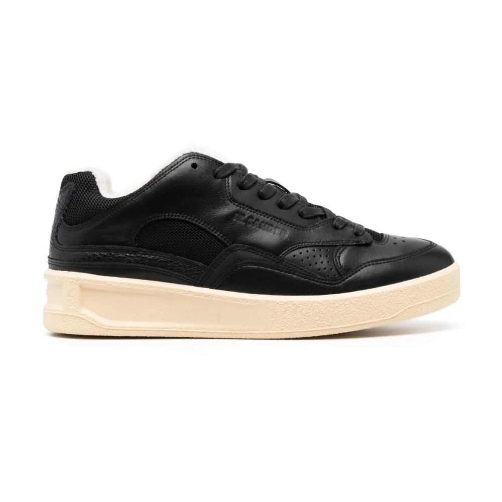 Jil Sander Strakke Zwarte Sneakers Dames Schoenen