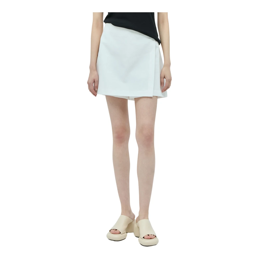 Chloé Wraparound Skort in textuurweefsel White Dames