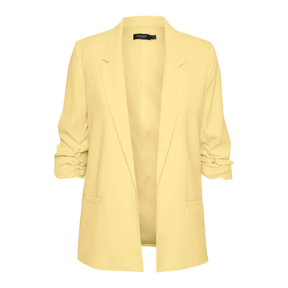 Soaked in Luxury Pale Banana Blazer Jas Yellow Dames