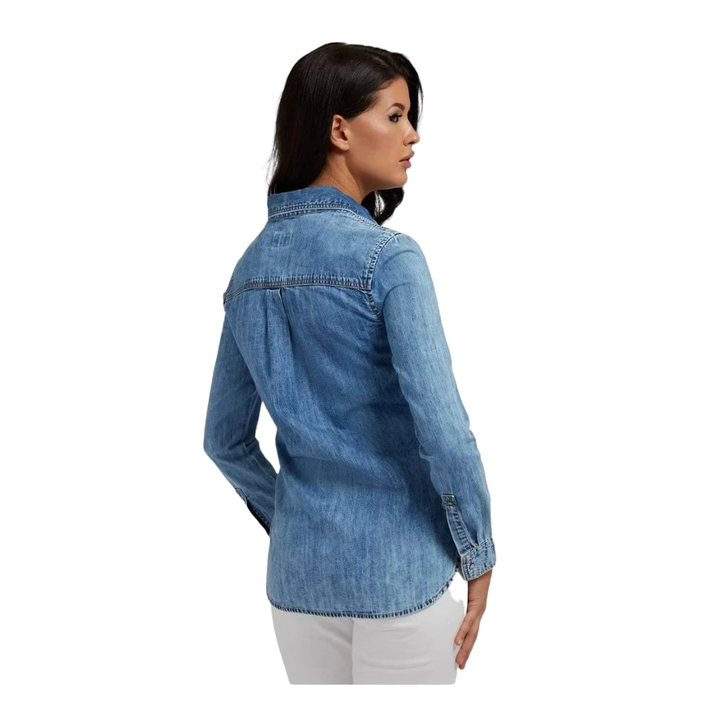 Guess Lange Mouwen Shirt Blue Dames