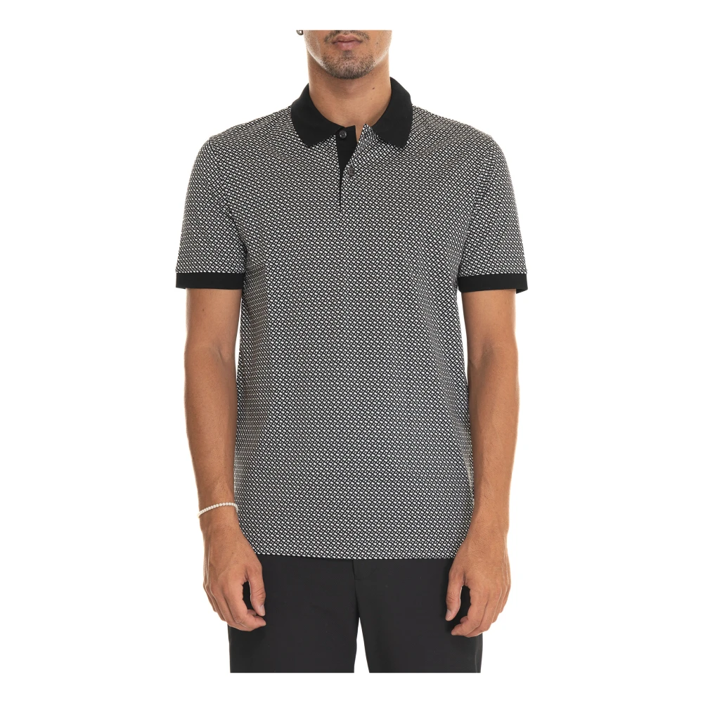 Boss Polo shirt met contrasterende kraag Black Heren