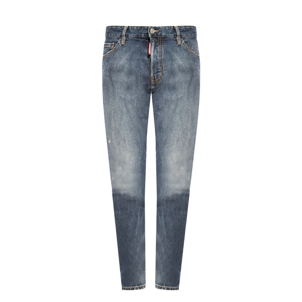 Dsquared2 Men's Blue Navy Distressed Cool Guy Jeans - Slim Fit Jeans - Xl - Jeans