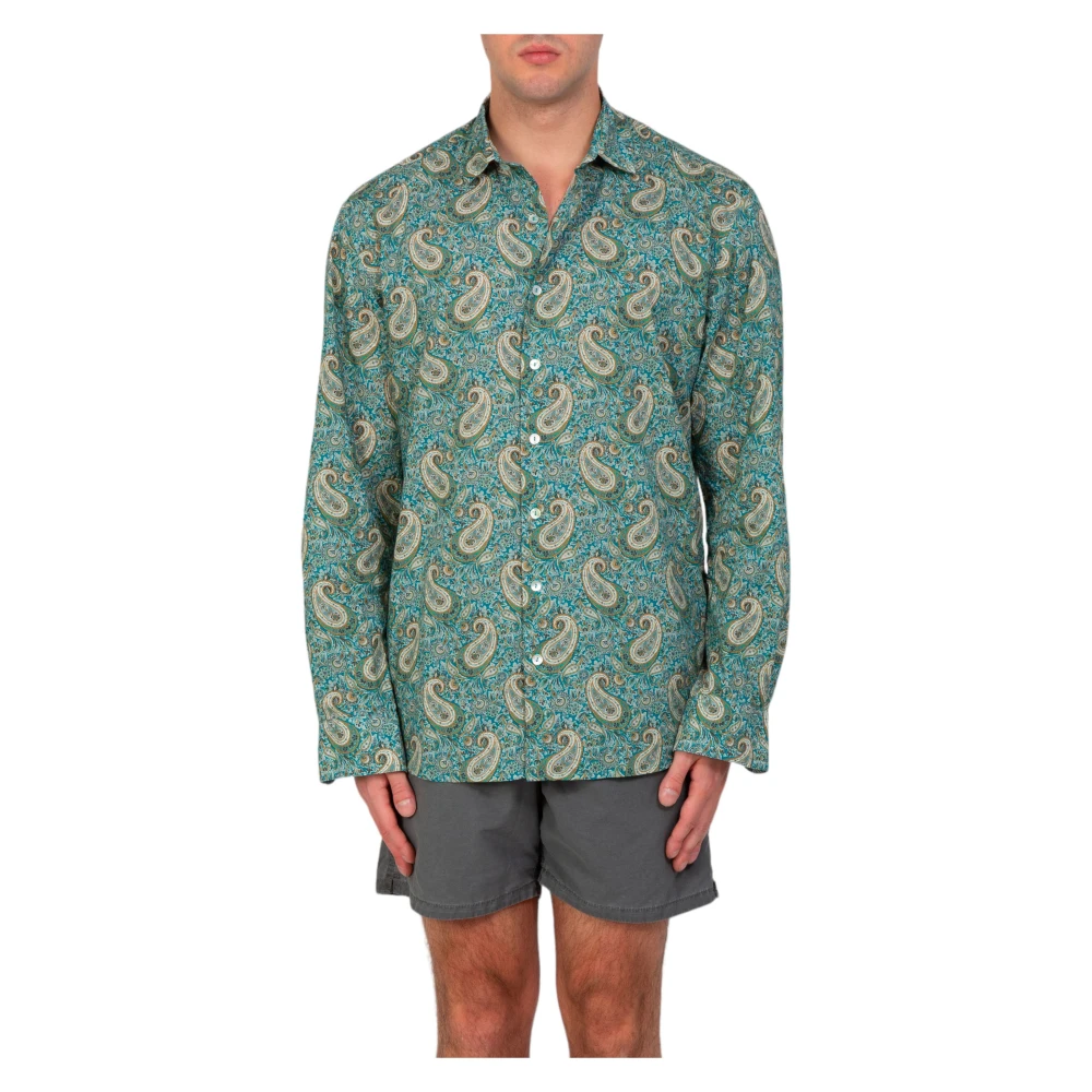 MC2 Saint Barth Paisley Shirt voor Mannen Green Heren