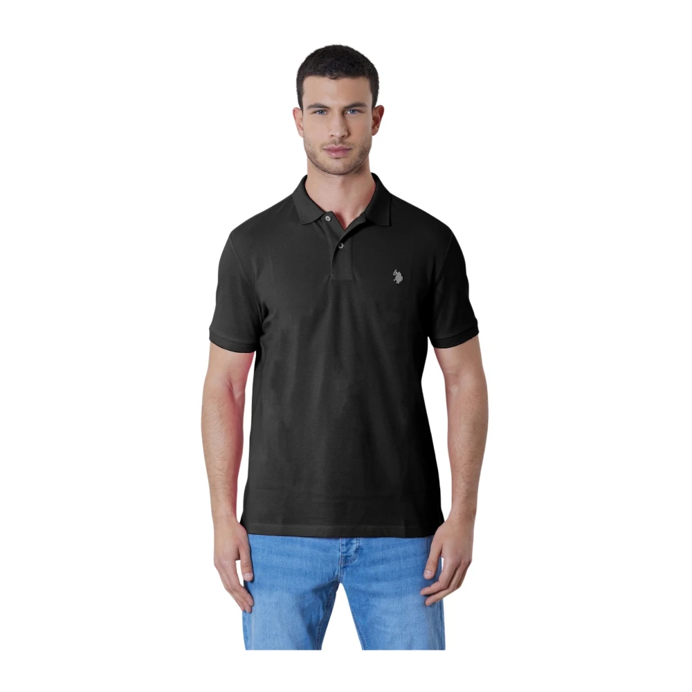 U.s. Polo Assn. Svart King Pikétröja 100% Bomull Pique