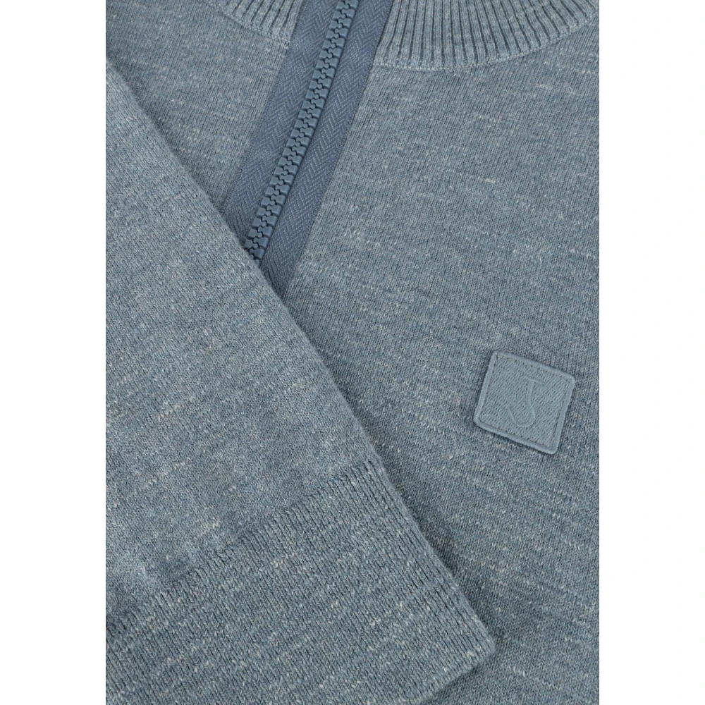 Butcher of Blue Heren Trui Lt Clifden Half Zip Blue Heren