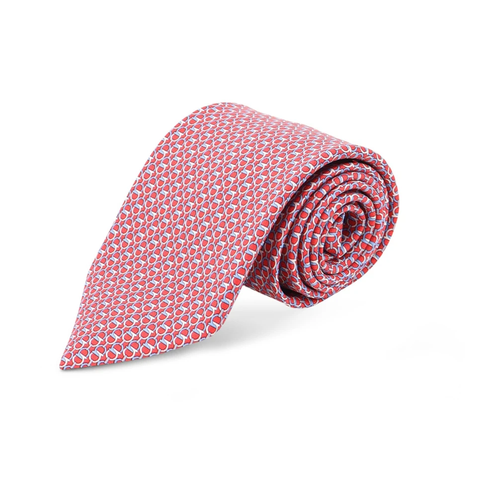 Ferragamo Gancini Tie - Male - Ties - Red - One Size - Accessories