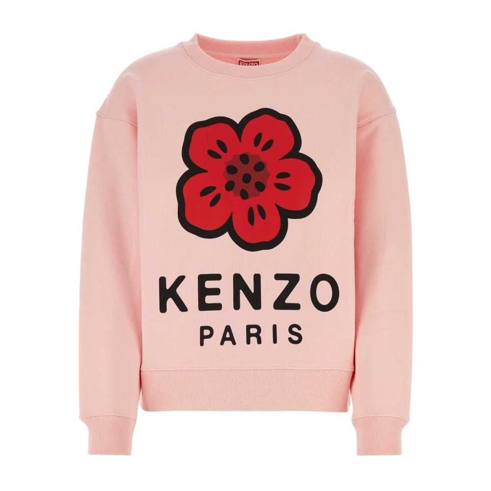 Kenzo Pastelroze Stretch Katoenen Sweatshirt Pink Dames