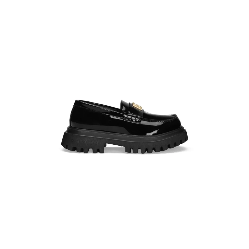 Dolce & Gabbana Loafer Skor för Flickor Black, Flicka