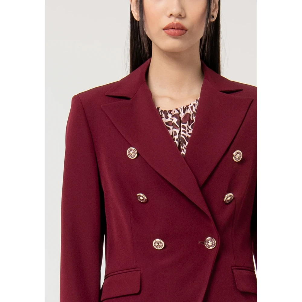 Fracomina Bordeaux Jassen voor Stijlvolle Look Red Dames