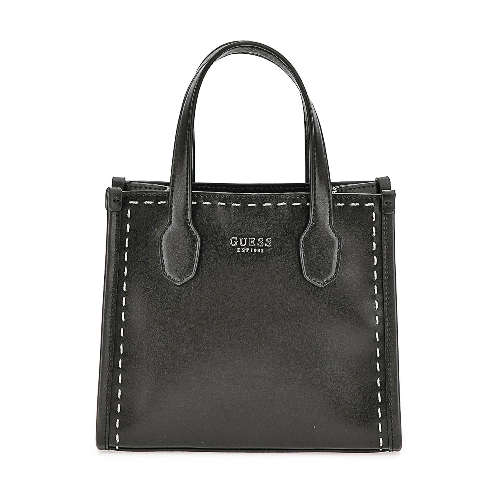 Guess Black Handbags, Female, One Size, Silvana Mini Tote