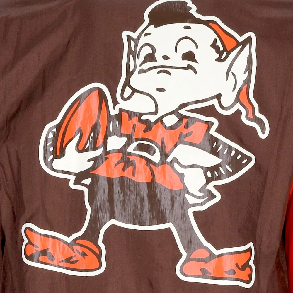 Mitchell & Ness Cleveland Browns Windbreaker Full Zip Brown Heren