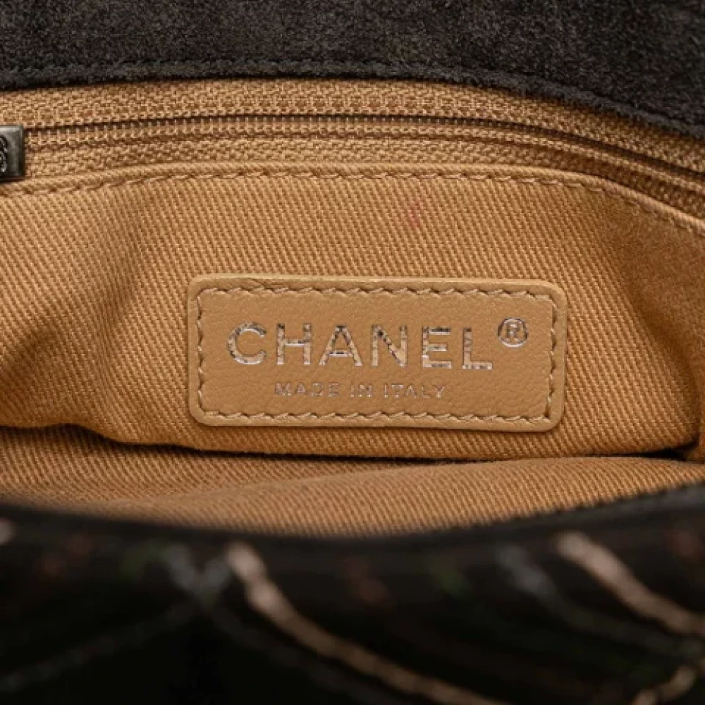 Chanel Vintage Pre-owned Leather shoulder-bags Gray Dames