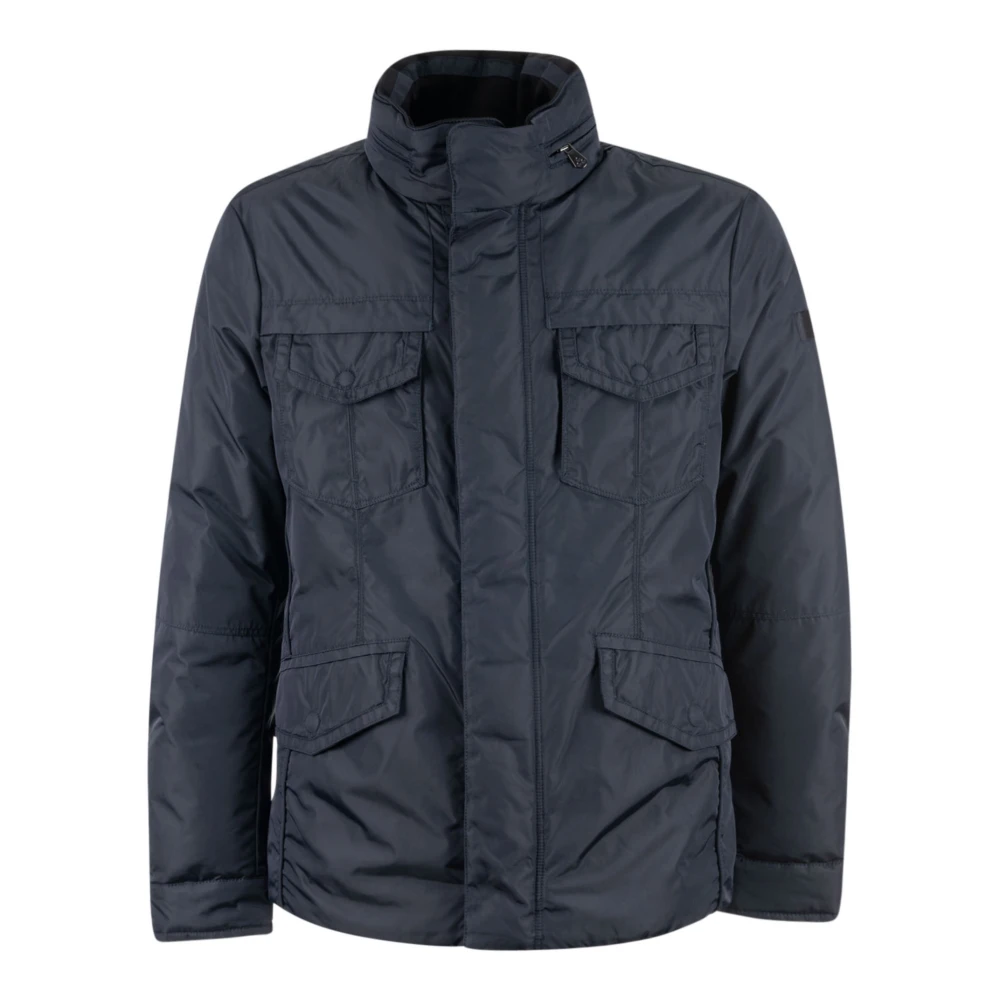 Peuterey Blauw Strepen Oxford Overhemd Blue Heren