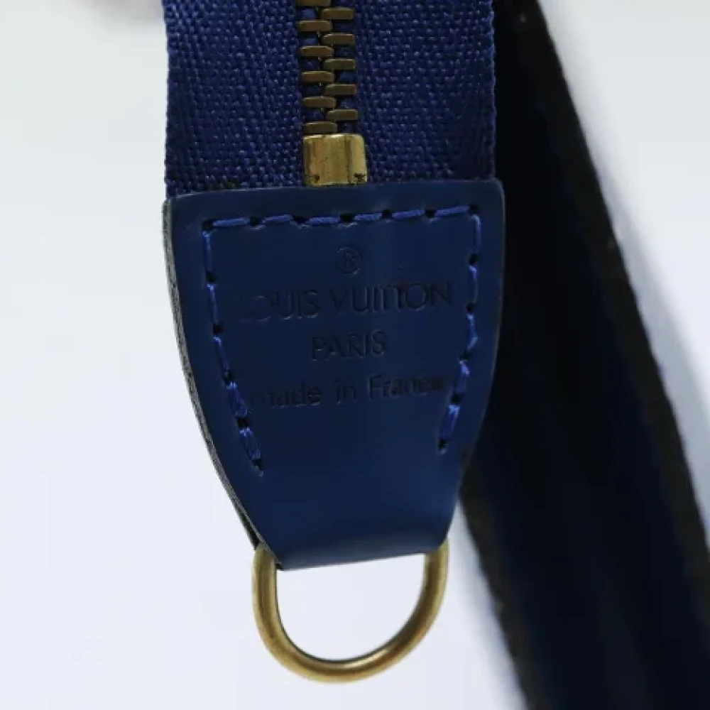 Louis Vuitton Vintage Pre-owned Leather pouches Blue Dames