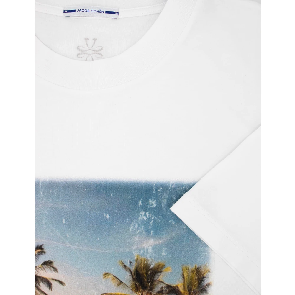Jacob Cohën Vintage Crew-neck Katoenen T-shirt White Heren