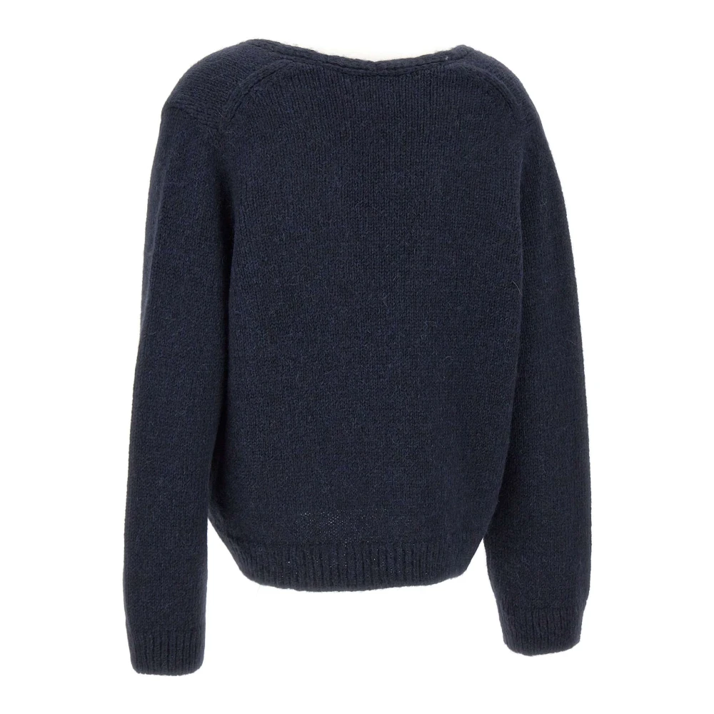 closed Alpaca Wol Blend Blauwe Trui Blue Dames