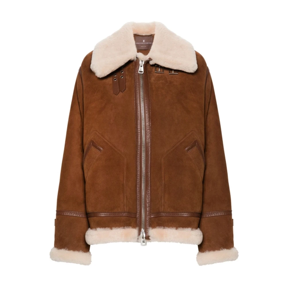 Jackets > Faux Fur & Shearling Jackets - - Ermanno Scervino - Modalova