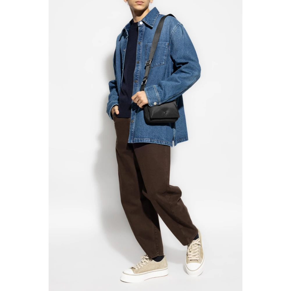 Ami Paris Denim Overhemd Blue Heren
