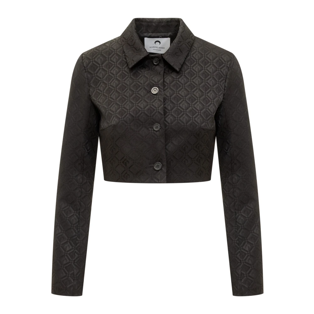 Marine Serre Light Jackets Black Dames