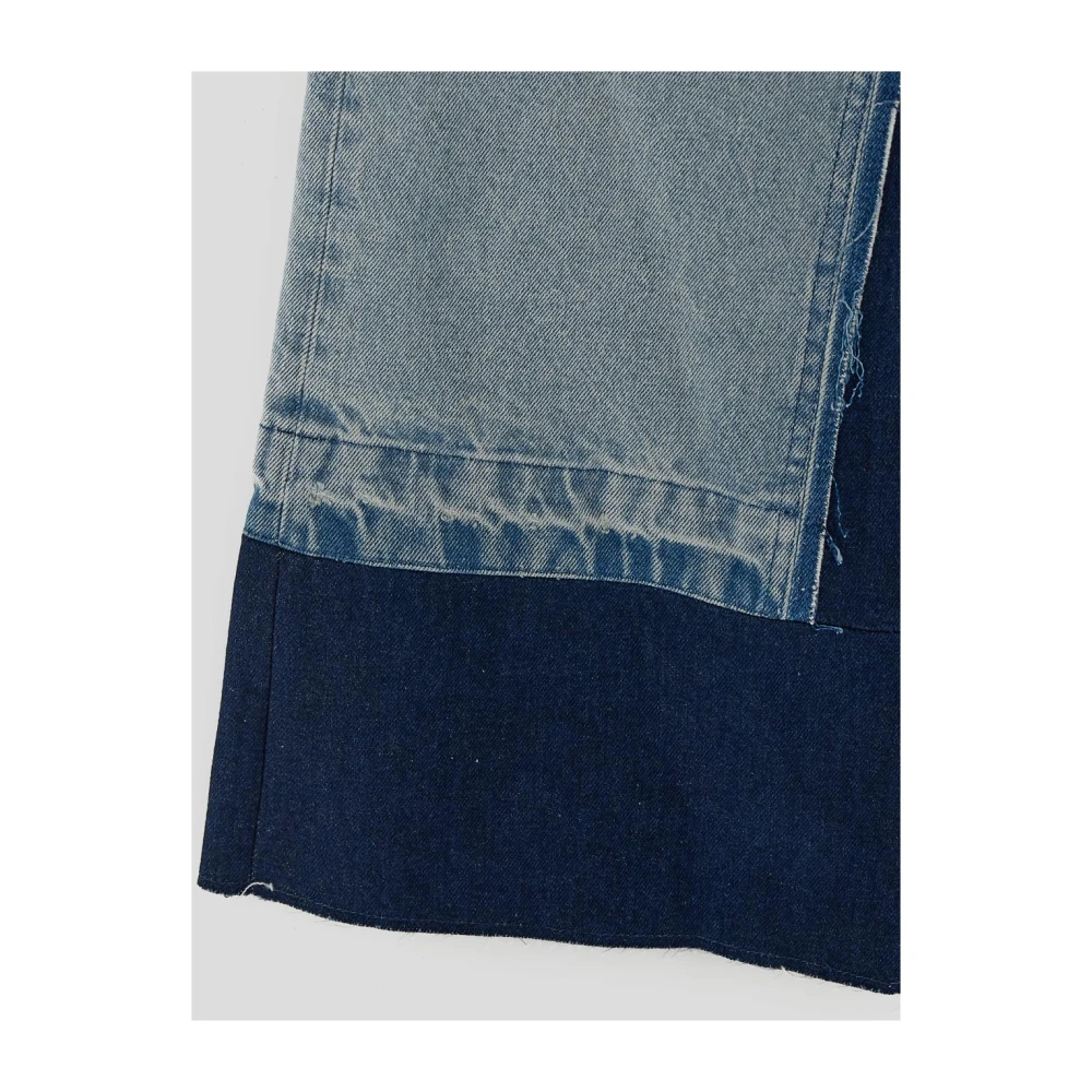 MM6 Maison Margiela Wijde katoenen jeans Blue Dames