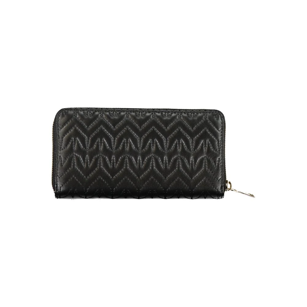 PATRIZIA PEPE Zwarte Portemonnee met Contrasterende Details Black Dames
