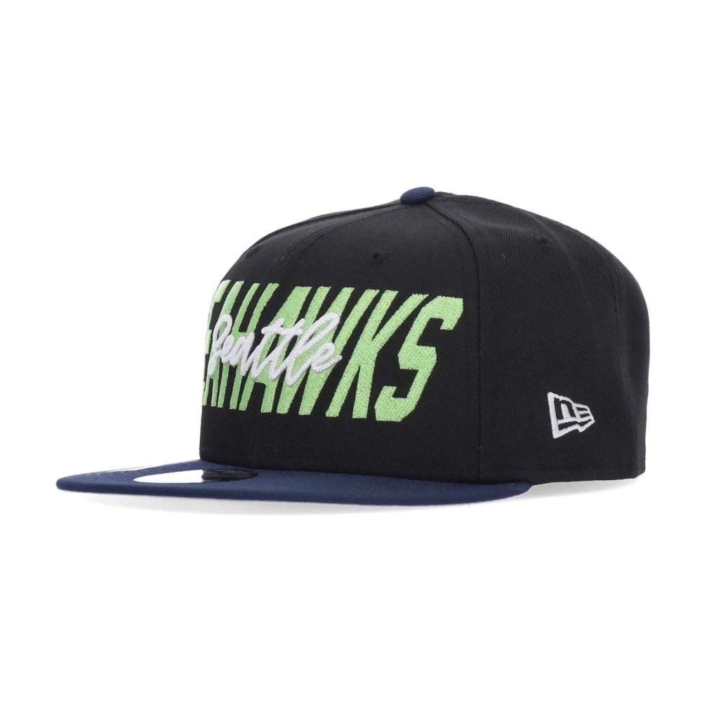 new era Seattle Seahawks Platte Klep Pet Black Heren