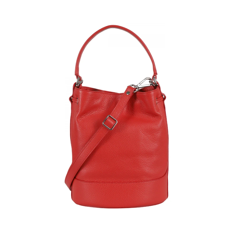 Zanellato Rode Bucket Tas met Twist Sluiting Red Dames