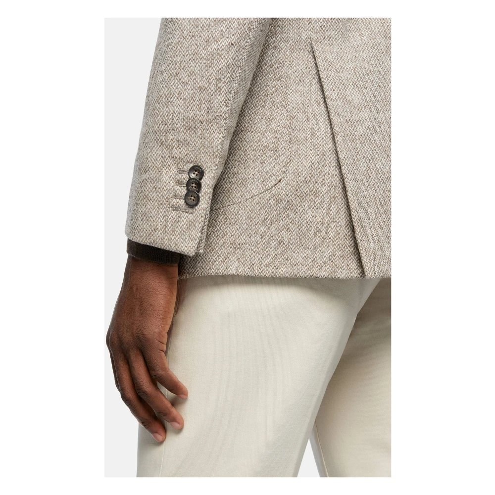Boggi Milano Jas van zuivere wol Beige Heren