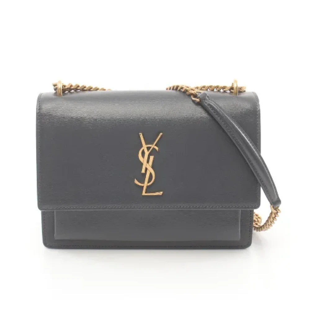 Yves Saint Laurent Vintage Pre-owned Leather shoulder-bags Gray Dames