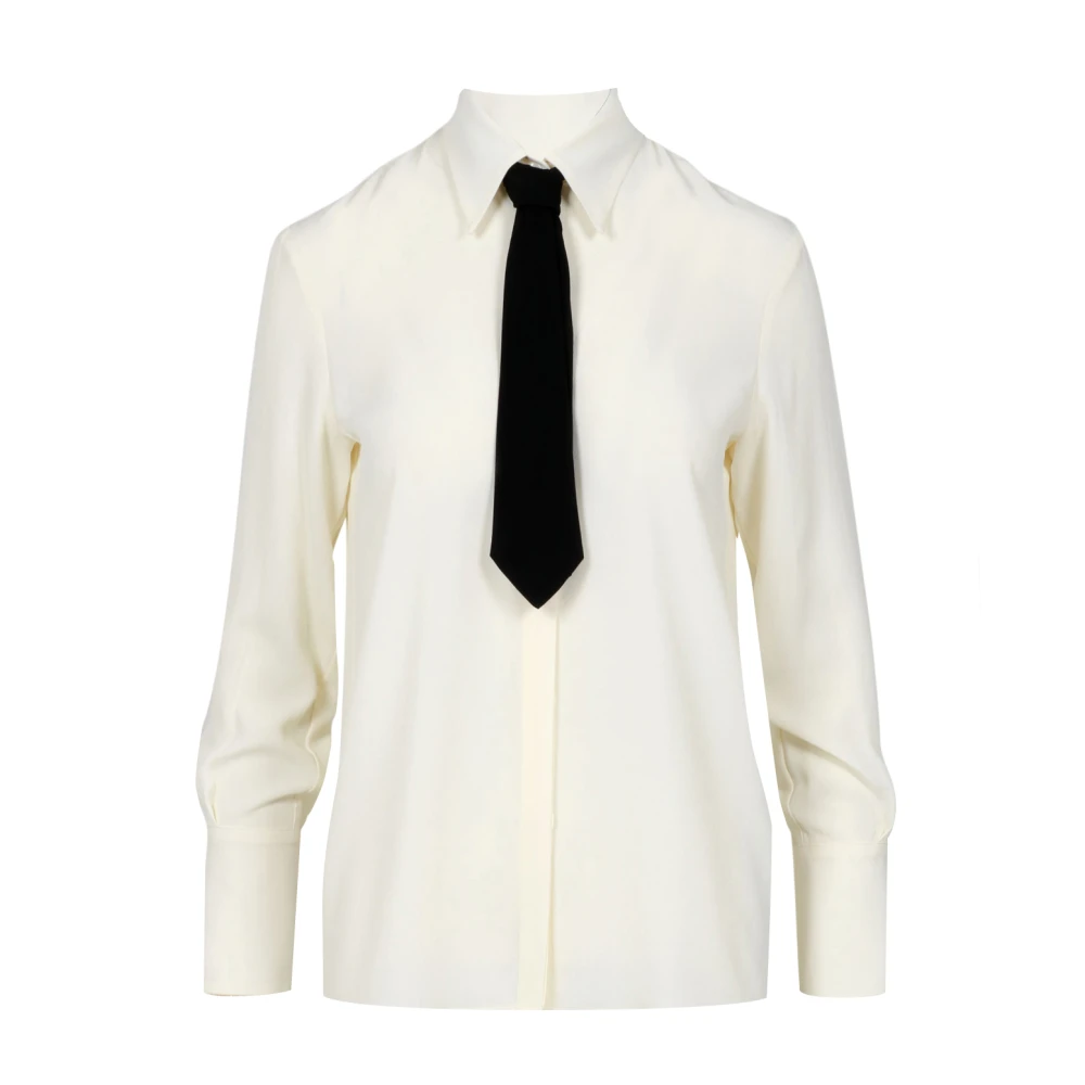 Simona Corsellini Zijde-mix Petal Cuff Shirt White Dames