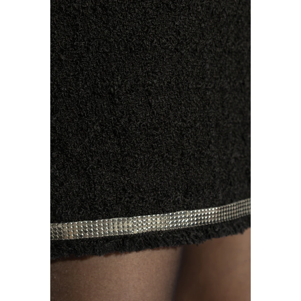 Versace Tweed rok met glinsterende applicatie Black Dames