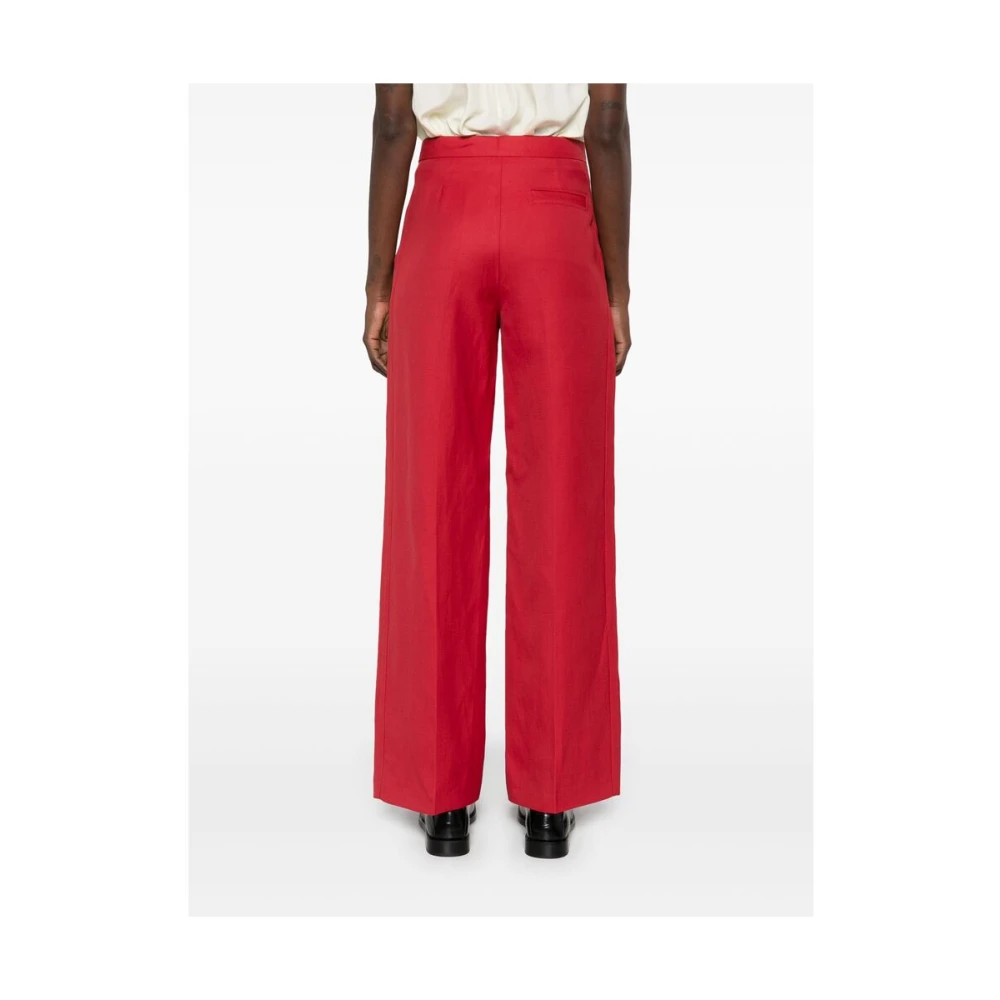 Loulou Studio Rode Kardinaal Ritszak Broek Red Dames