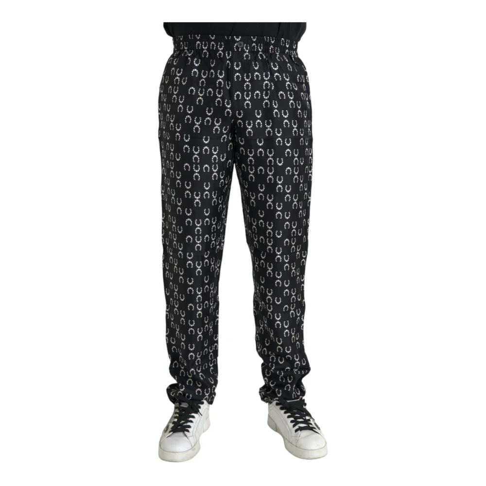 Dolce & Gabbana Uomo Nero Pantaloni, M, New,