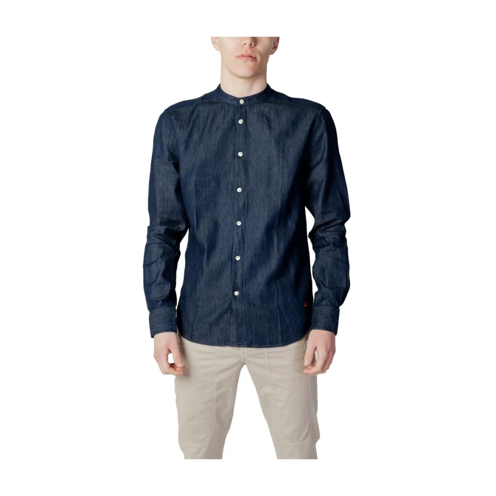 Peuterey Men's Blue Cotton Long Sleeve Shirt